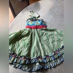 Colorful Matilda Jane halter Dress